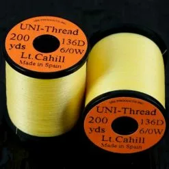 Uni Products Uni Thread 6/0 200 Yards - Funky Fly Tying -Eyes & Dumbbells Sales Store Uni Thread 6 0 200 yards Light Cahill 1