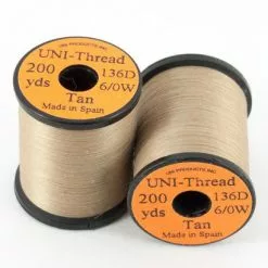 Uni Products Uni Thread 6/0 200 Yards - Funky Fly Tying -Eyes & Dumbbells Sales Store Uni Thread 6 0 200 yards Tan 1