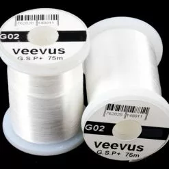 Veevus GSP Thread (Dyneema) - Funky Fly Tying -Eyes & Dumbbells Sales Store Veevus GSP Thread Dyneema White 1
