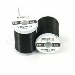 Veevus Power Thread 140. - Funky Fly Tying -Eyes & Dumbbells Sales Store Veevus Power Thread 140 Black 1