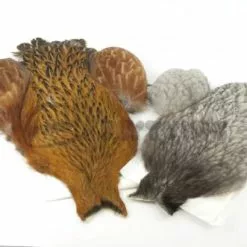 Whiting 4 B's Hen Cape - Funky Fly Tying -Eyes & Dumbbells Sales Store Whiting 4B Hen Neck Capes Dun Splash