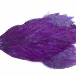 Whiting 4 B's Rooster Cape - Funky Fly Tying -Eyes & Dumbbells Sales Store Whiting 4B Rooster Neck Cape Dyed Purple 1
